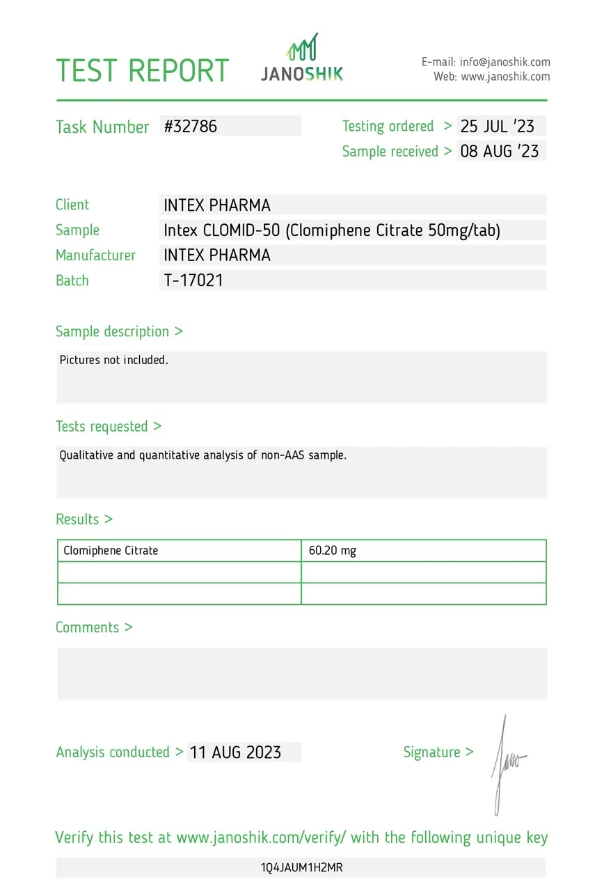 Intex Clomid
