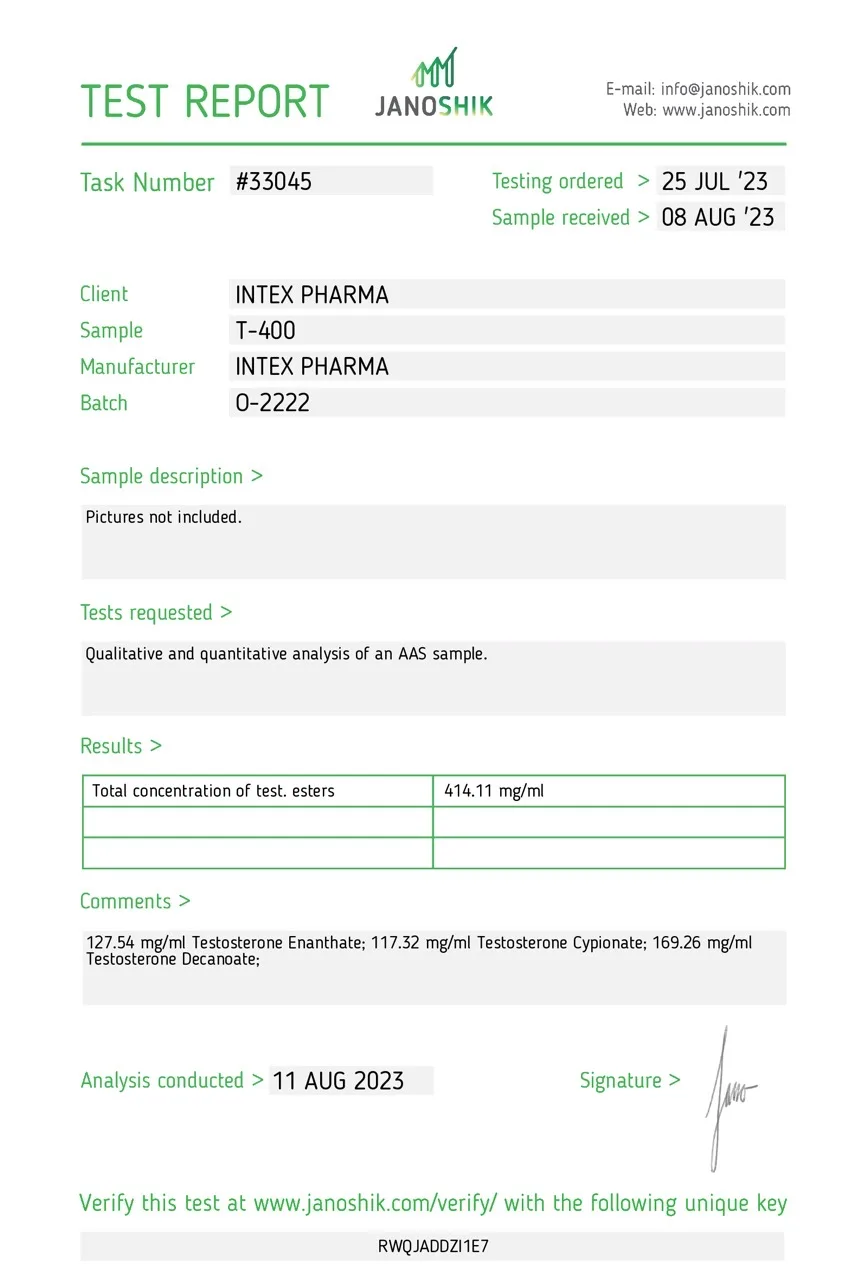 Intex Pharma T400