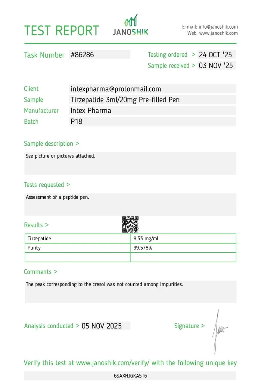 Intex Tirze Prefilled Pen